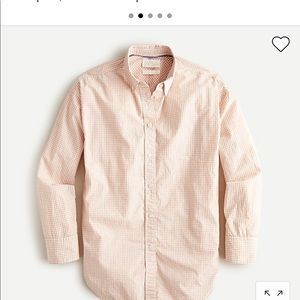 J.Crew Relaxed-Fit Cotton Poplin Shirt in Mini-Gingham Size 8
